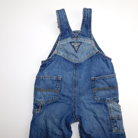 Boys 18 months Plaid Flannel lined Denim Overalls - Picture 8 of 9